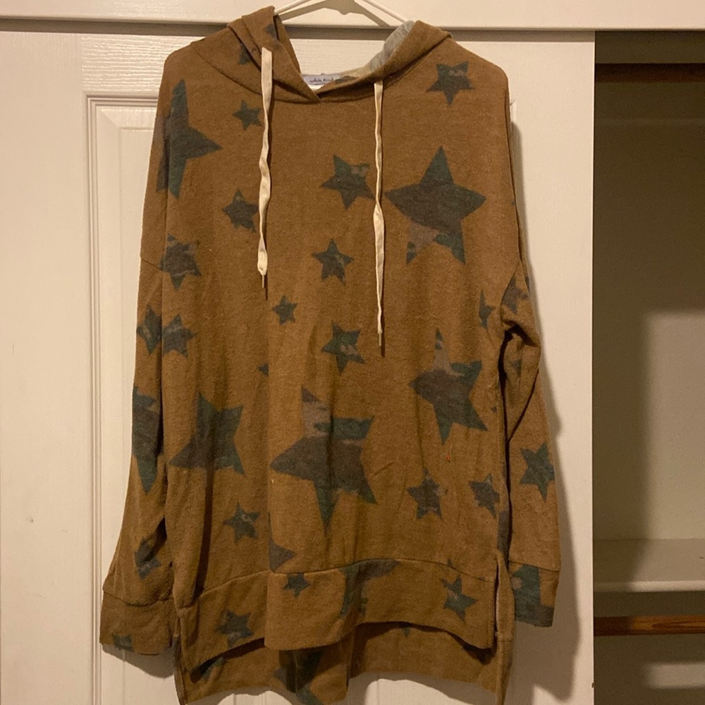 Brown with stars hoodie